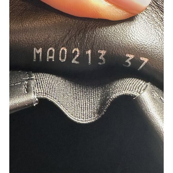 Louis Vuitton NIB Academy Black Leather LV Monogram Chain Loafers 37 Women's NEW - Picture 9 of 10